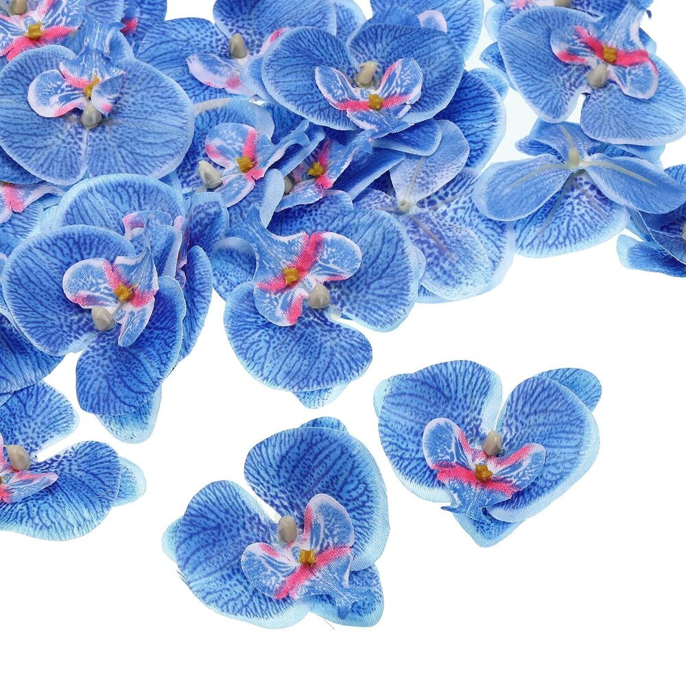 9959 2.8" Artificial Orchid Flower Heads, 80 Pack Silk Phalaenopsis